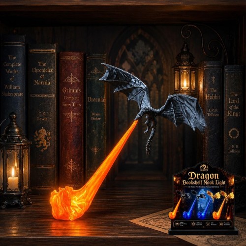 Dragon Bookshelf Neon Light
